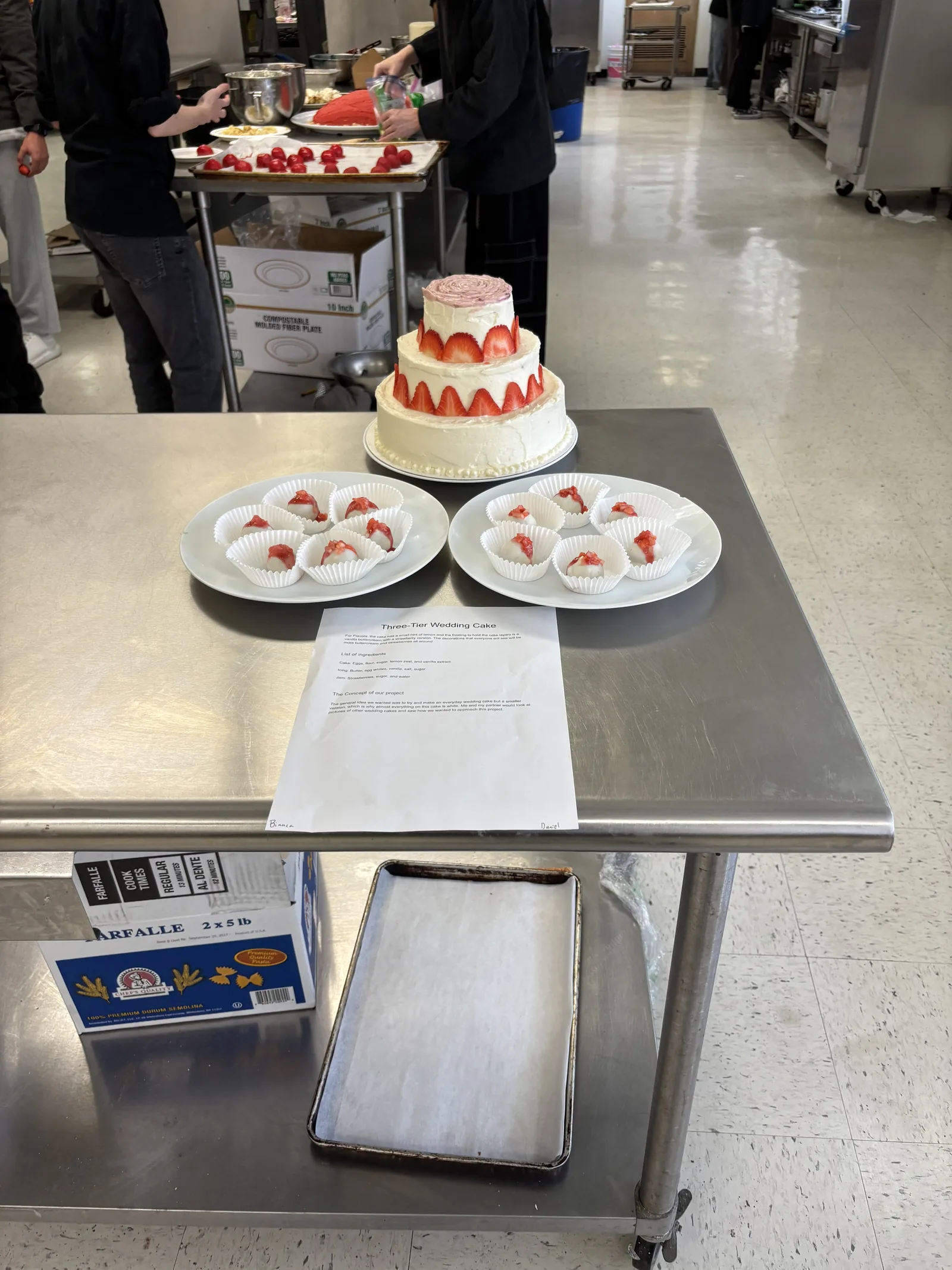 Strawberry wedding cake